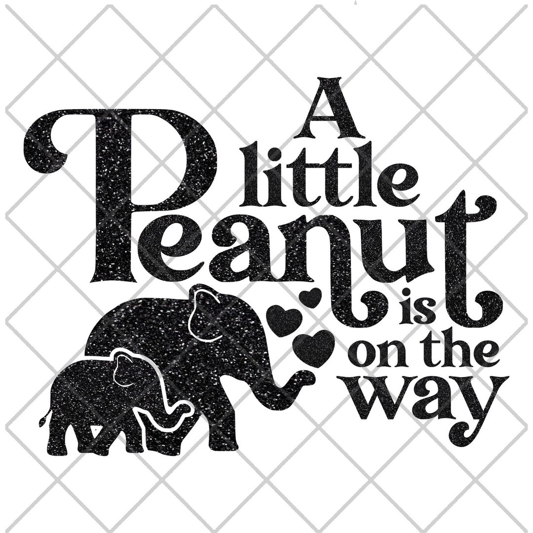 A Little Peanut Is On His Way Template www.etsy.com
