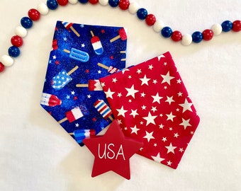 Patriotic Popsicles on Large Stars on Red