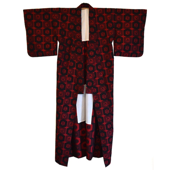 Vintage Japanese Kimono - Long Kimono - Kimono Gow