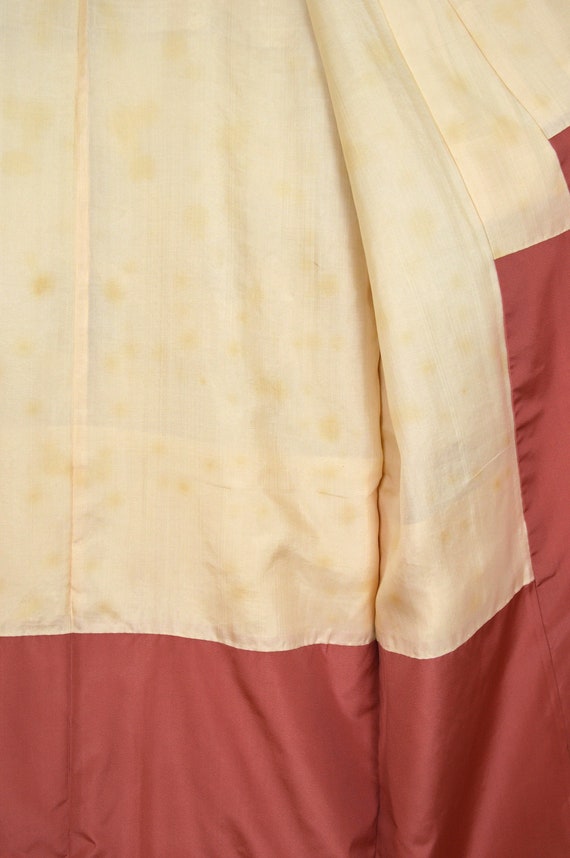 Vintage Japanese Ladies Long Cream Kimono Gown - image 6