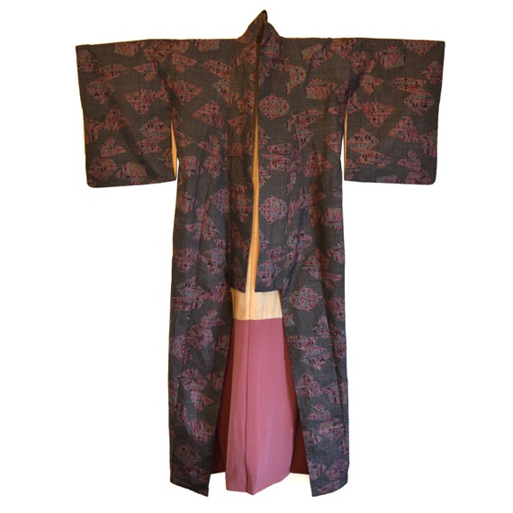 Vintage Japanese Kimono - Long Kimono - Kimono Gow