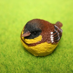Yellow-breasted Bunting (Male) Figurine Handmade Bird Sculpture figurine Bird Miniature