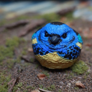 Turquoise Tanager Figurine Handmade Bird Sculpture figurine Bird Miniature