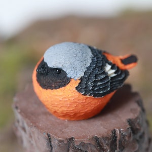 Daurian redstart Figurine Handmade Bird Sculpture figurine Bird Miniature