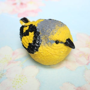 Scarlet Minivet (Female) Figurine Handmade Bird Sculpture figurine Bird Miniature