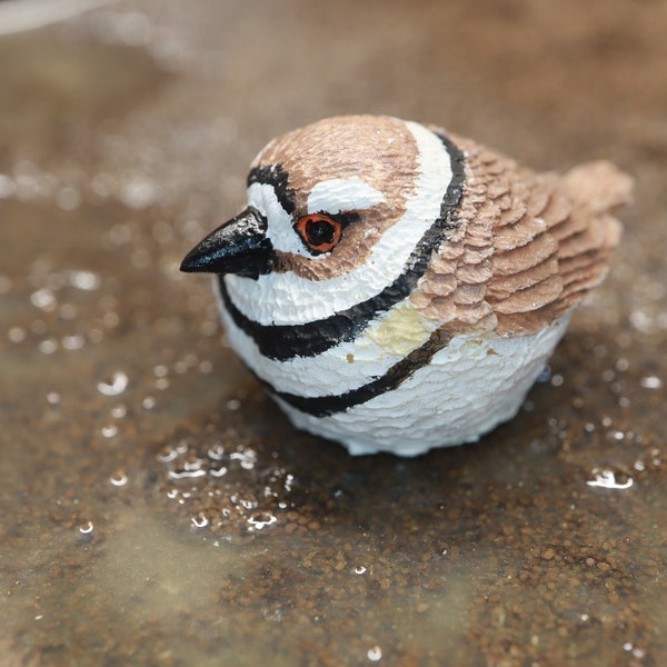 Killdeer Figurine Handmade Bird Sculpture figurine Bird Miniature