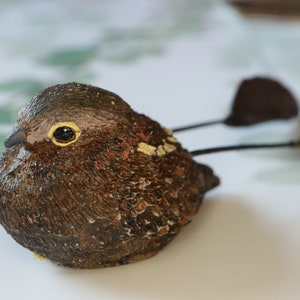 Ziegenmelker Figur Handgefertigte Vogelskulptur figurine Vogel Miniature