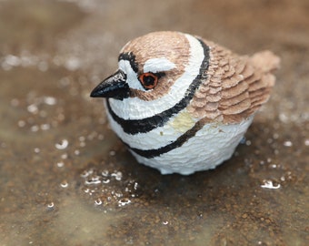 Killdeer Figurine Handmade Bird Sculpture figurine Bird Miniature