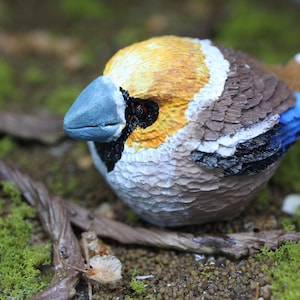 Hawfinch Figurine Handmade Bird Sculpture figurine Bird Miniature