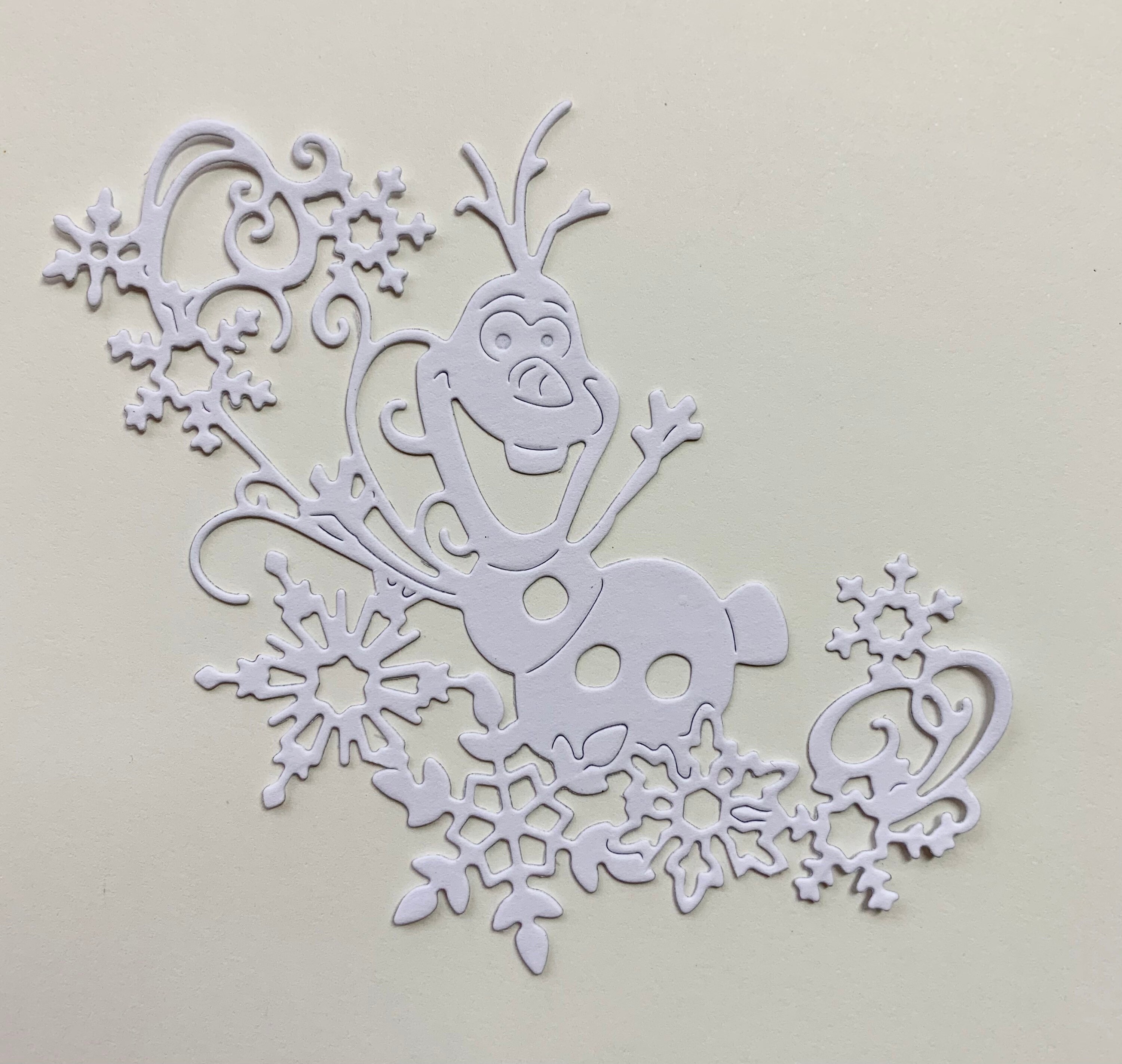 Olaf Frozen Die Cut Shapes X7 White Magical Scrapbook | Etsy