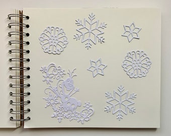 Olaf Frozen Die Cut Shapes x7 White | Magical Scrapbook Embellishment