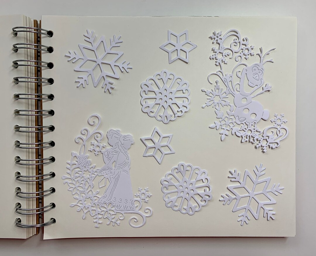 Olaf Elsa Frozen Die Cut Shapes X8 White Magical Scrapbook - Etsy