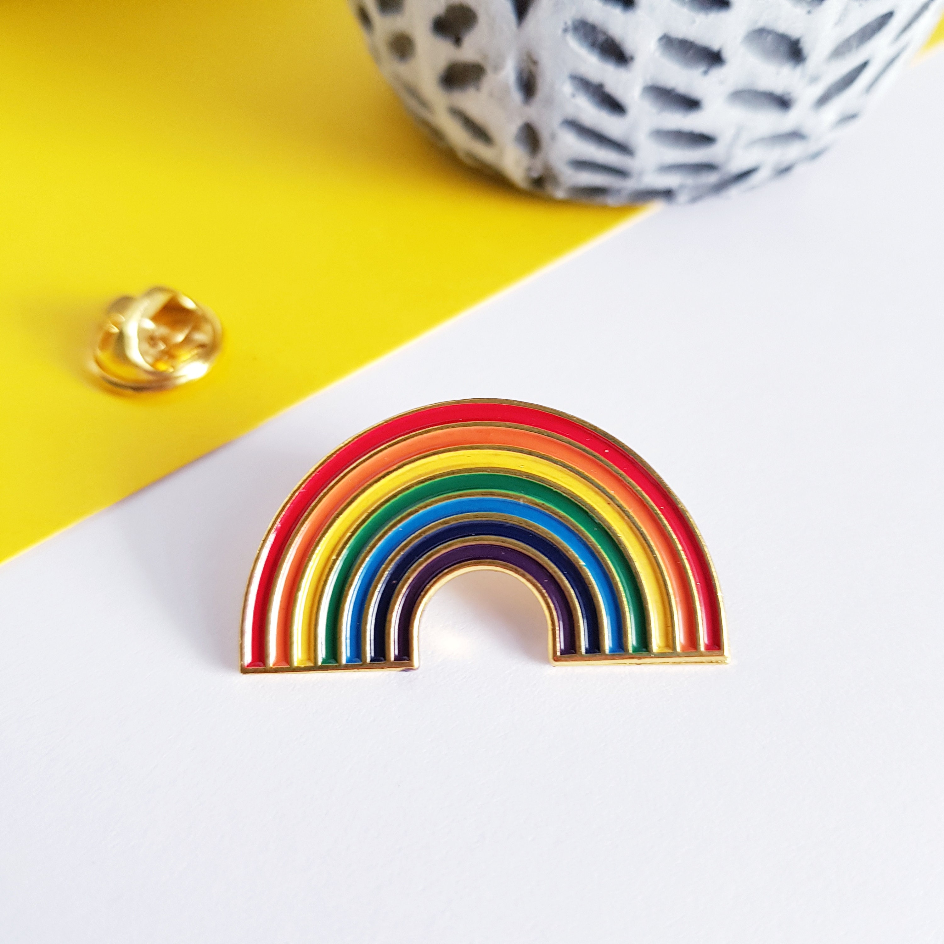 Rainbow Pin Badge Enamel Pin Brooch Keepsake Small Gift Etsy