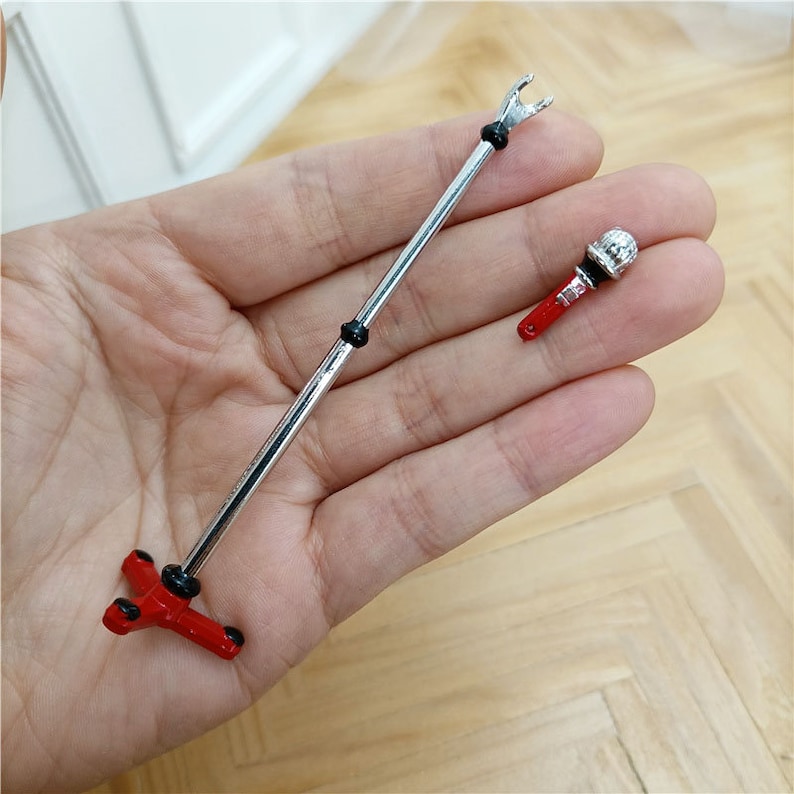 Dollhouse Miniature Microphone Dollhouse Music Instrument - Etsy