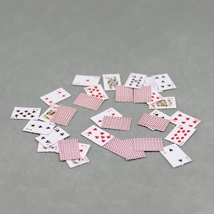 Dollhouse Miniature Poker Playing Cards Dollhouse Miniature Artisan ...