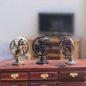 dollhouse miniature fan vintage decor miniature retro fan for dolls house