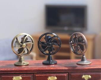 dollhouse miniature fan vintage decor miniature retro fan for dolls house
