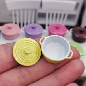 dolls house pots kitchen set  miniature kitchen utensils cooking ware for dollhouse