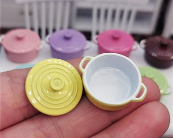 dolls house pots kitchen set  miniature kitchen utensils cooking ware for dollhouse
