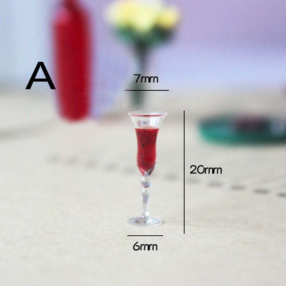 Miniature Scale 1:12 Bicchiere Di Vino Rosso - Bicchiere Di Vino Rosso