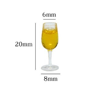 XD4-10 Pcs 1:12 Scale Mini Wine Bottles Cake Toppers Wine Drinks Decoration Beer Glass Model Mini House Drink Accessories Dollhouse Miniature Bottles