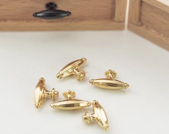 Tirador de cajón en miniatura para muebles de casa de muñecas Blythe, accesorios de bricolaje, manija de metal para gabinete, escala 1:6