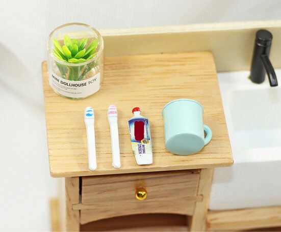 Set di 6 accessori da bagno in bambù, set di accessori da bagno