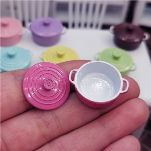 doll house kitchen accessories miniature cookware for dollhouse metal pan 1/12 scale