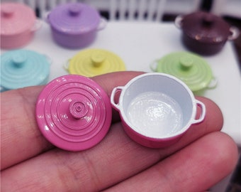 doll house kitchen accessories miniature cookware for dollhouse metal pan 1/12 scale