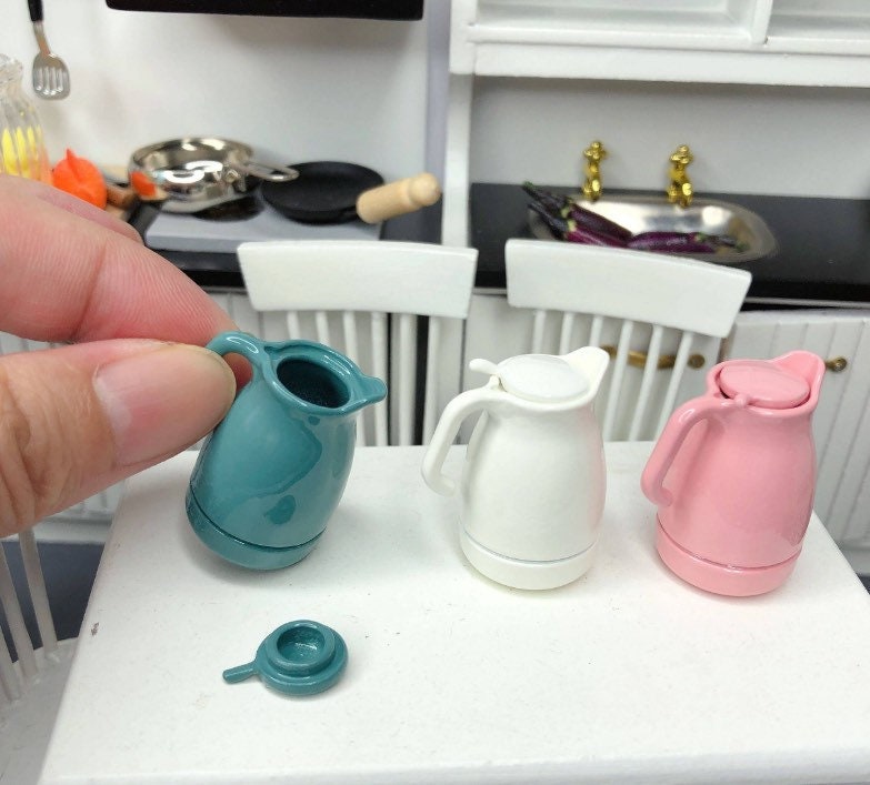 1:6 Miniature Glass Teapot Dollhouse Clear Tea Pot Doll Kitchen