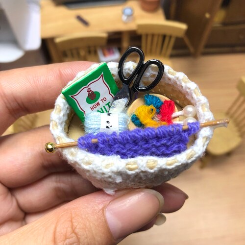 Knitting green Dollhouse Miniature 112 Scale Etsy