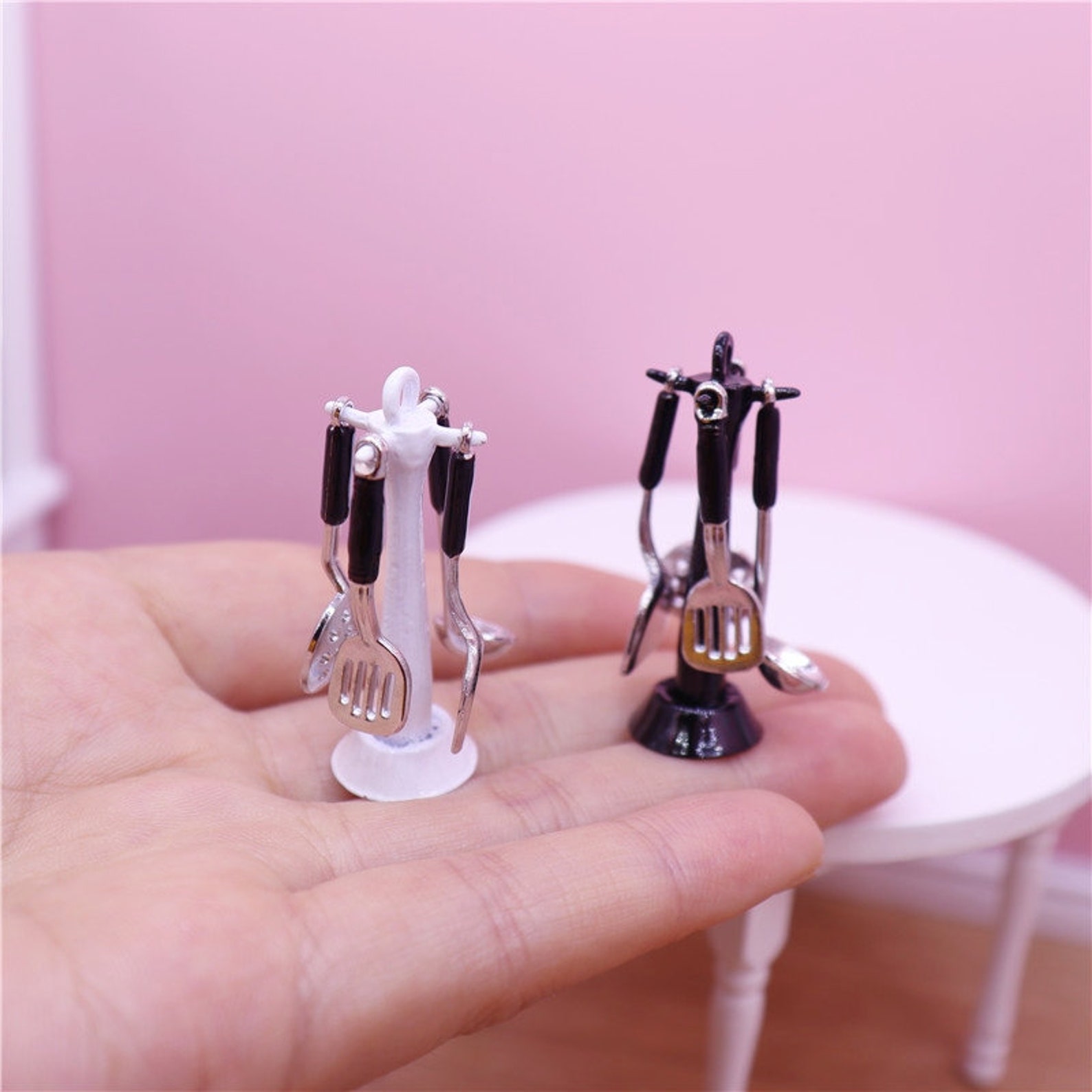 Dollhouse Kitchen Utensils Miniature Metal Cooking Utensils Etsy