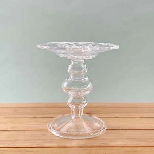 dollhouse glass candle holder miniature clear candelabra for dolls house doll wedding scene decor