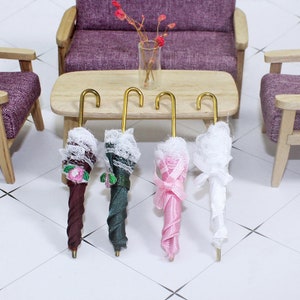 Dollhouse Miniature Umbrella dolls house accessory 1/12 scale Dollhouse Parasol