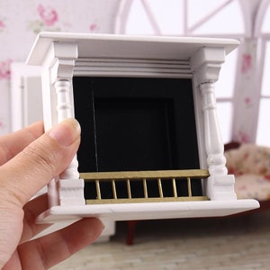 1:12 scale Fireplace Miniature  Living Room Wooden Furniture for Dollhouse