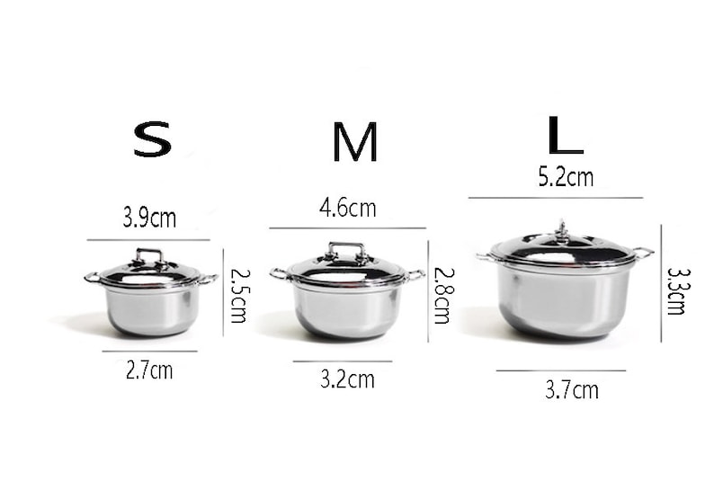 Miniature Metal Pot Mini Cooking Pot With Lid Dollhouse Kitchen ...