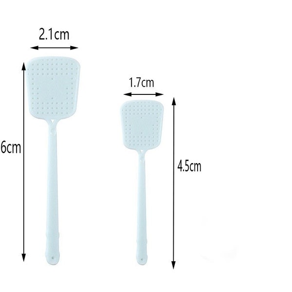 Miniature Fly Swatters Dollhouse Decoration Accessories 1/12 Scale  Long Handle Flyswatter 1:6 Scale Manual Fly Killer