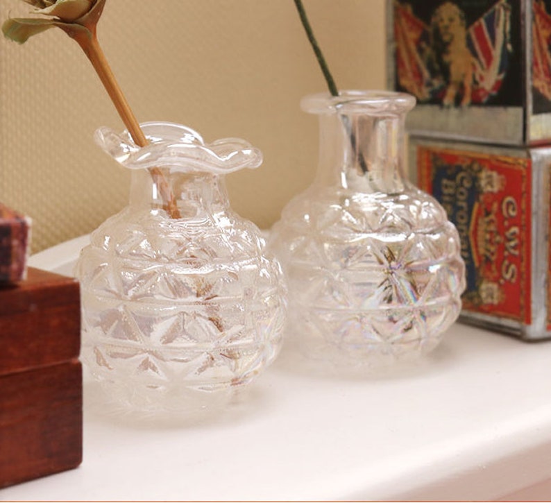 Dollhouse Real Glass Vase Miniature Vase for Dolls House Etsy
