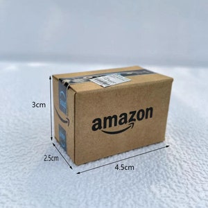 Miniature dollhouse Amazon shipping box miniature Delivery Shipment Package mini envelope for dolls image 2