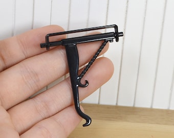 Dollhouse plant hanger hook dolls house outdoor decor miniature metal haning bracket 1:12 scale