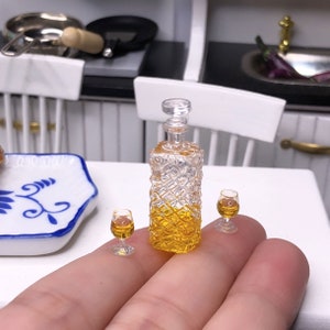 1 12th scale whiskey decanter miniature wine bottles dolls house liquor alcoholic beverage for dollhouse
