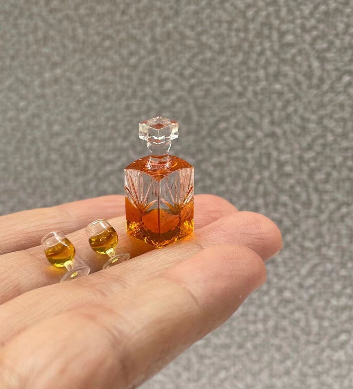 Miniature whiskey decanter set 1/12th scale wine bottles mini Etsy