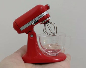 1/6 skalierte Küchenmaschine Puppenhaus Küchengeräte Miniature Tilt-Head Stand Mixer