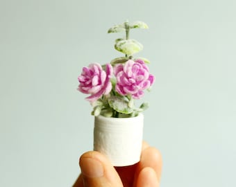 dollhouse  miniature flowers miniature plants for dolls house decoration 1:12th scale flowers