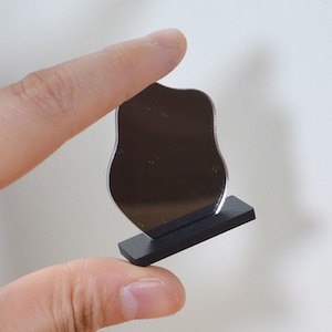 Miniature Makeup Mirror 1:6 Scale Doll Blythe Bedroom Living Room Decor  Dollhouse Desk Mirror