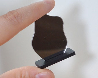 Miniature Makeup Mirror 1:6 Scale Doll Blythe Bedroom Living Room Decor  Dollhouse Desk Mirror