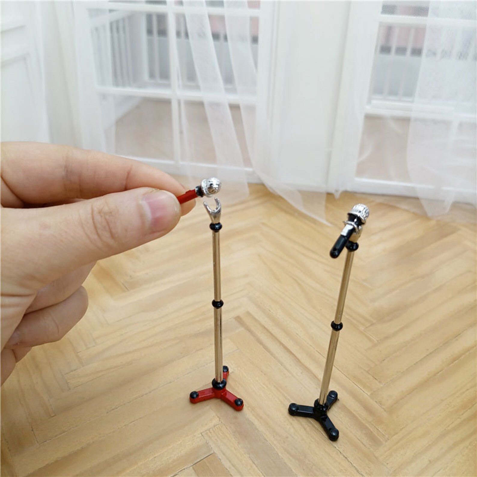 Dollhouse Miniature Microphone Dollhouse Music Instrument - Etsy