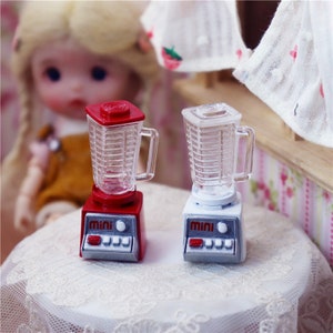 Liquidificador de casa de bonecas em miniatura espremedor misturador para casa de bonecas escala 1/12 decoração de cozinha acessórios para casa de bonecas