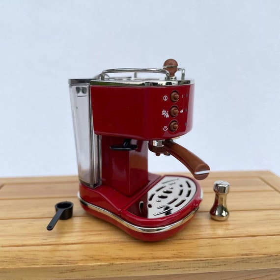 Máquina de café en miniatura a escala 1:6, máquina de café expreso para  casa de muñecas, mini cafetera pequeña para casa de muñecas -  México