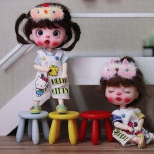 1:12th scale stool miniature cute modern chair for ob11 doll dollhouse modern furniture dolls house stool
